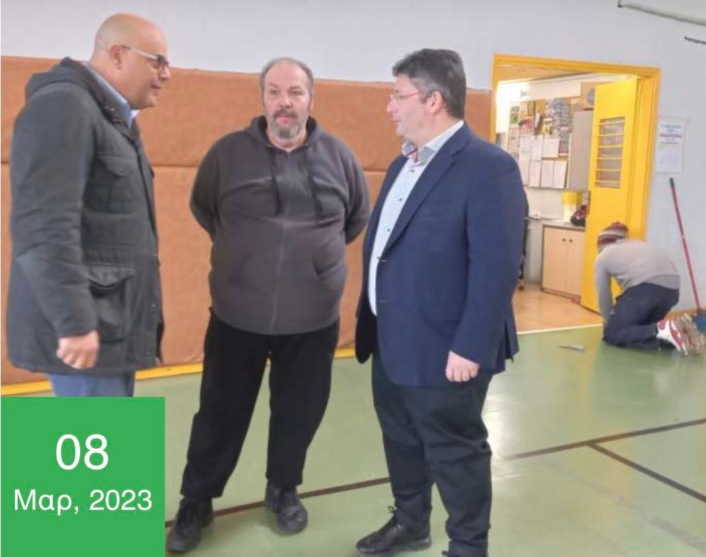 Συνεχίζονται οι εργασίες αναβάθμισης του κλειστού γυμναστηρίου του Κόκκινου Μύλου