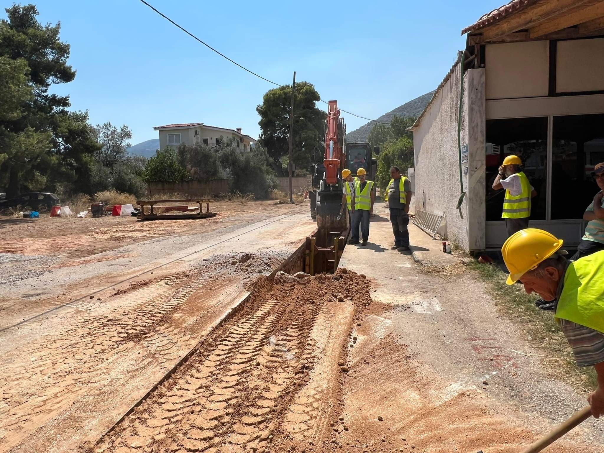 Εβδομαδιαίο πρόγραμμα εργασιών κατασκευής αποχετευτικού δικτύου στο Δήμο Μαραθώνος (29/5-3/6).