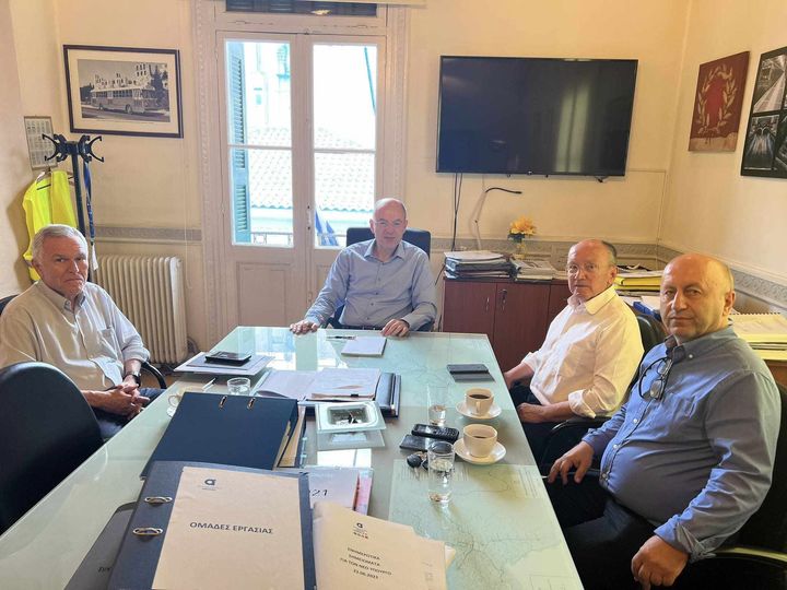 Συνάντηση του Δημάρχου Μαραθώνος Στέργιου Τσίρκα με τον Διευθύνοντα Σύμβουλο του ΟΑΣΑ Γεώργιο Σπηλιόπουλο