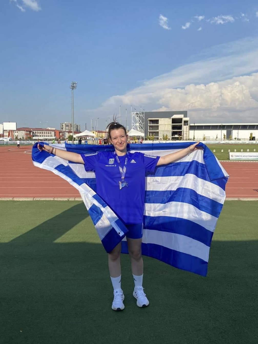 Χρυσή Βαλκανιονίκης στον ακοντισμό η Ωρωπιώτισσα Γεωργία Θεοφανία Κατσαρού του Γ.Α.Σ. Ωρωπού