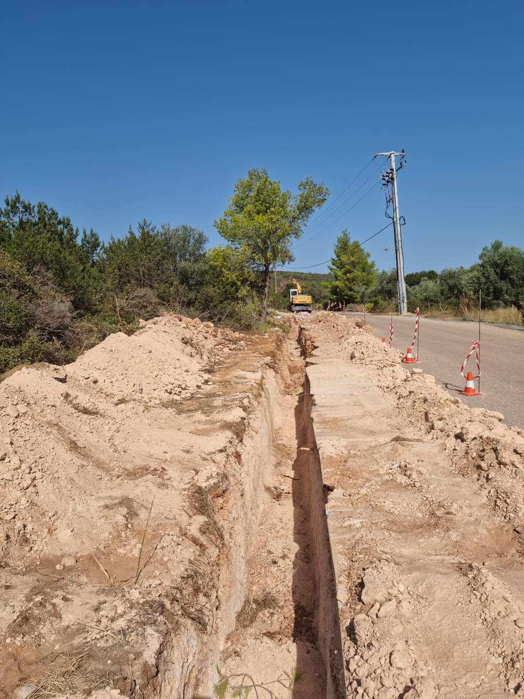 Συνεχίζονται οι εργασίες σύνδεσης του Γραμματικού με την ΕΥΔΑΠ και αντικατάστασης αμιαντοσωλήνων στο Μάτι