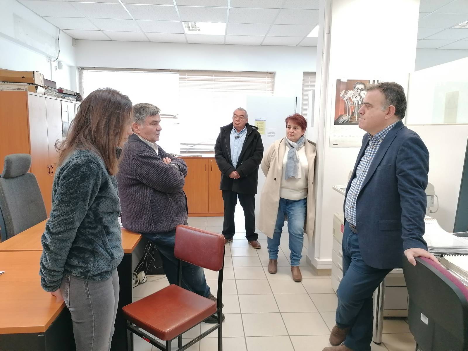 Την έδρα της Υπηρεσίας Δόμησης Παλλήνης επισκέφτηκε ο Δήμαρχος Χρήστος Αηδόνης τη Δευτέρα 15/1