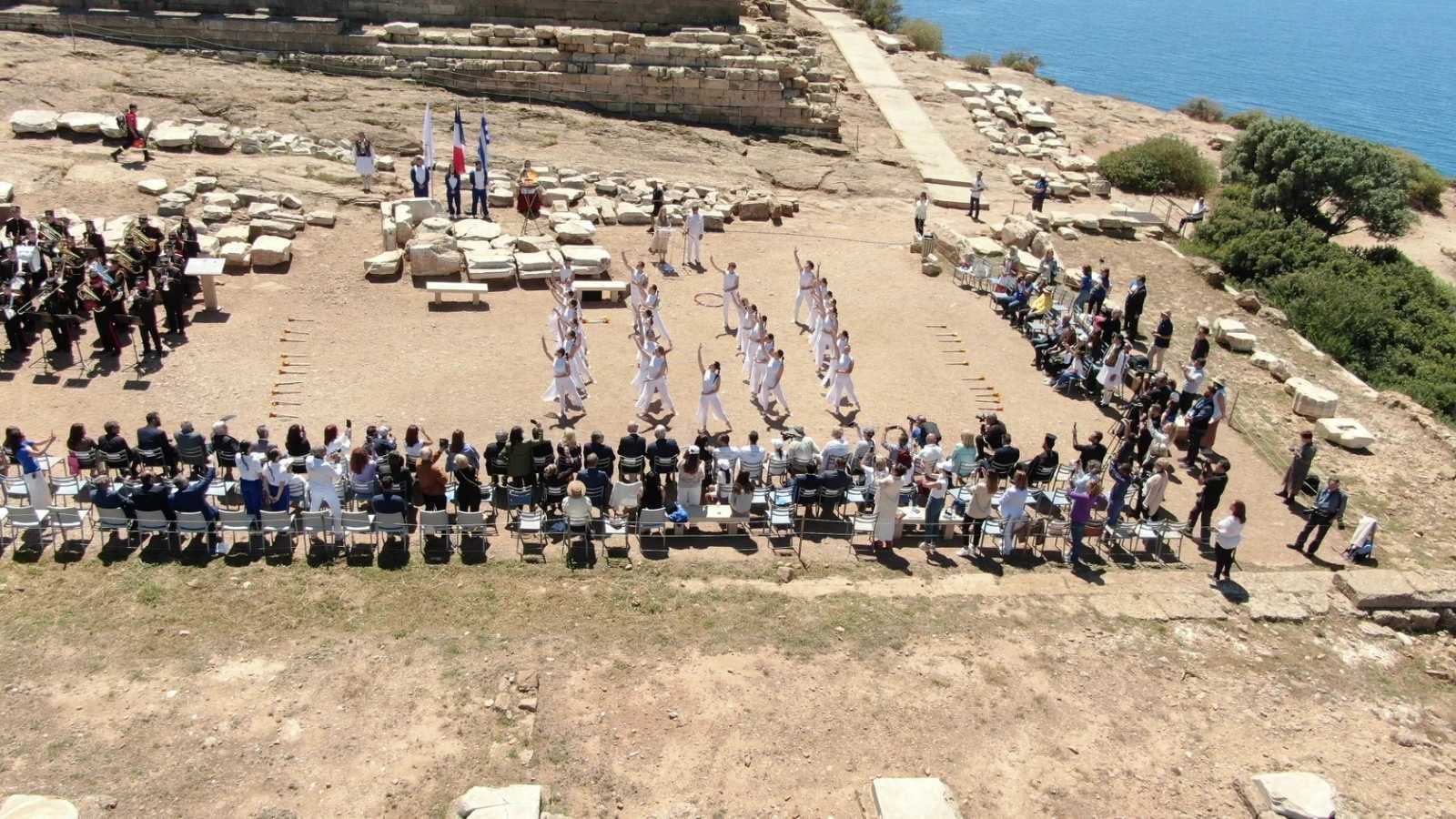 Μοναδικές στιγμές στην Τελετή Υποδοχής της Ολυμπιακής Φλόγας στη Λαυρεωτική και στην Τελετή Αφής στο Σούνιο