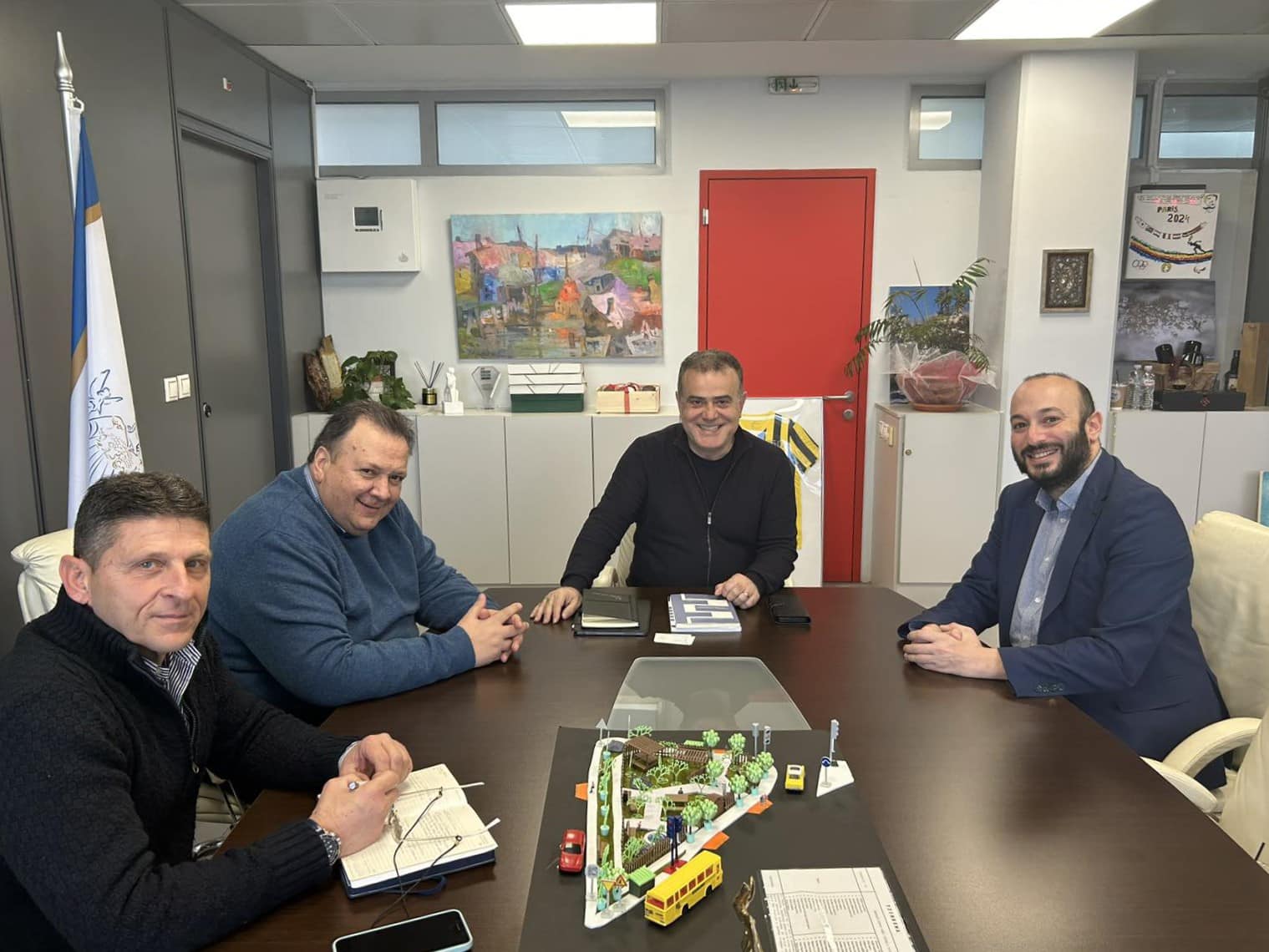 Συνάντηση εργασίας του Δημάρχου Παλλήνης, Χρήστου Αηδόνη με τον Δήμαρχο Λυκόβρυσης-Πεύκης, Μάριο Ψυχάλη