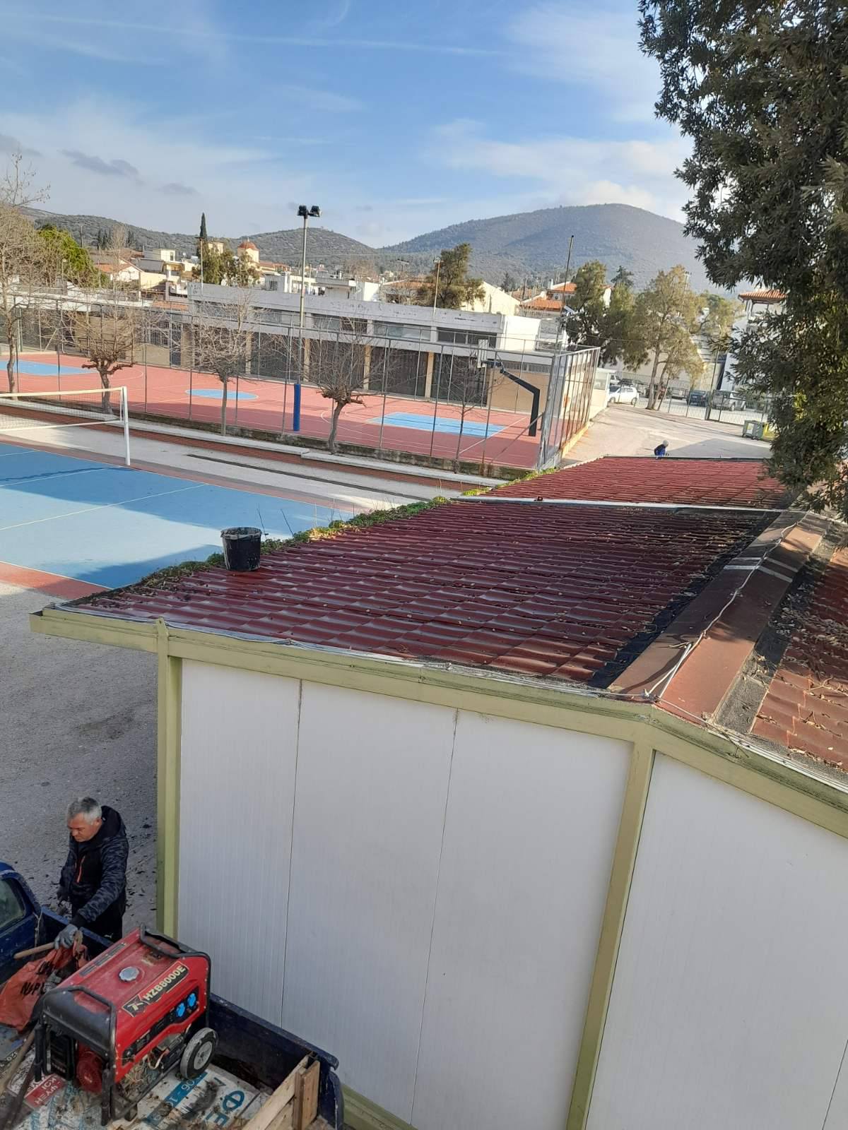  Τεχνικές εργασίες συντήρησης και επισκευές πραγματοποιούνται στο Γυμνάσιο Μαραθώνα