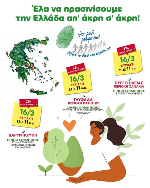 Δράση δενδροφύτευσης την Κυριακή 16 Μαρτίου, στη Βαρυμπόμπη