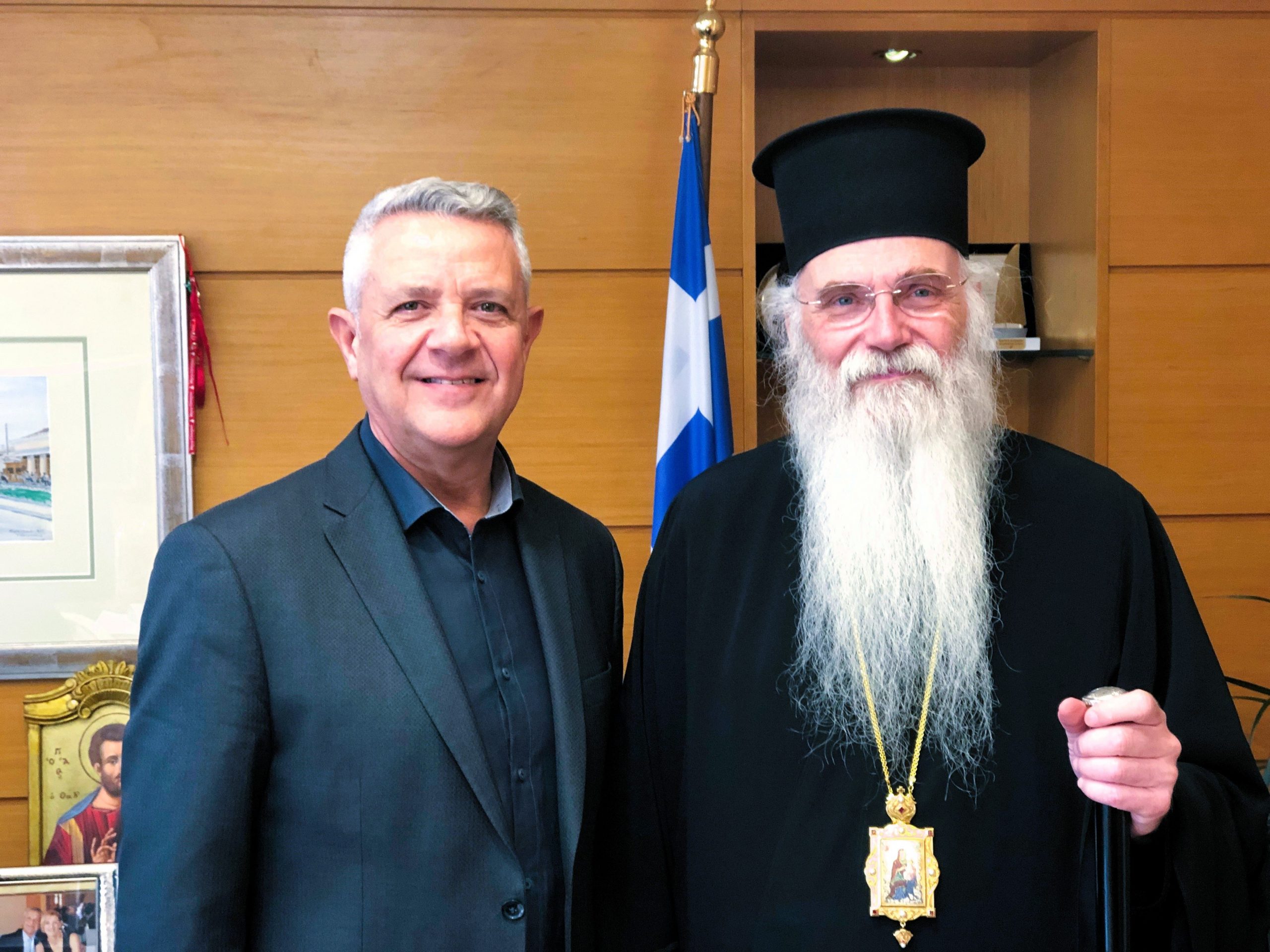 Επίσκεψη του Μητροπολίτη Μεσογαίας και Λαυρεωτικής κ.κ. Νικόλαου στο Δήμο Μαρκοπούλου
