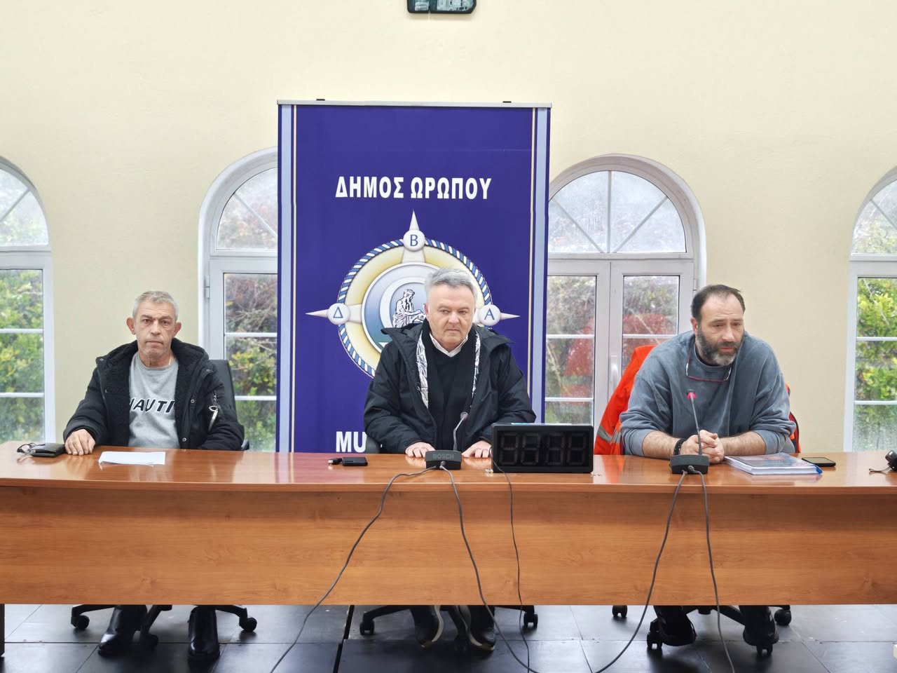  Έκτακτη συνεδρίαση του συντονιστικού τοπικού οργάνου (Σ.Τ.Ο.) Δήμου Ωρωπού ενόψει της κακοκαιρίας «HARRY»