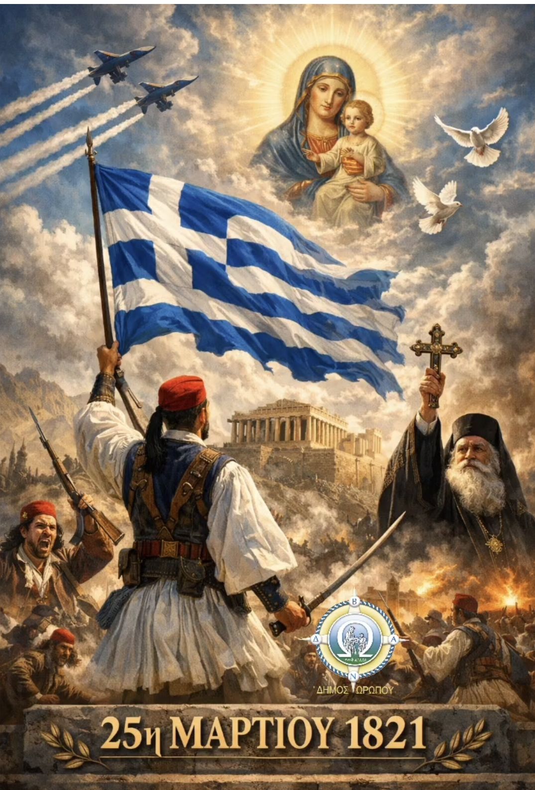 Ο Δήμος Ωρωπού τιμά την εθνική επέτειο της 25ης Μαρτίου 1821 - Το πρόγραμμα των εκδηλώσεων