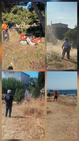  Συνεχίζονται οι εργασίες αποψίλωσης και πρόληψης πυρκαγιών στον Δήμο Σπάτων - Αρτέμιδος.