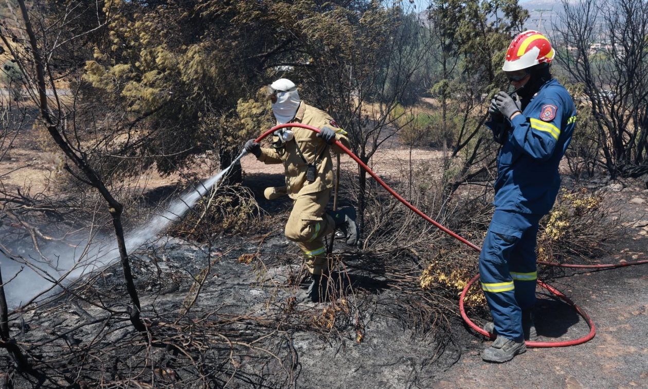 Φωτιά στην Αγία Μαρίνα: Κάτοικοι κάνουν λόγο για εμπρησμό