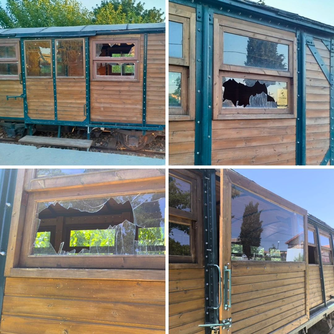 Βανδαλισμοί στα βαγόνια του Παλαιού Σιδηροδρομικού Σταθμού Μαρκοπούλου