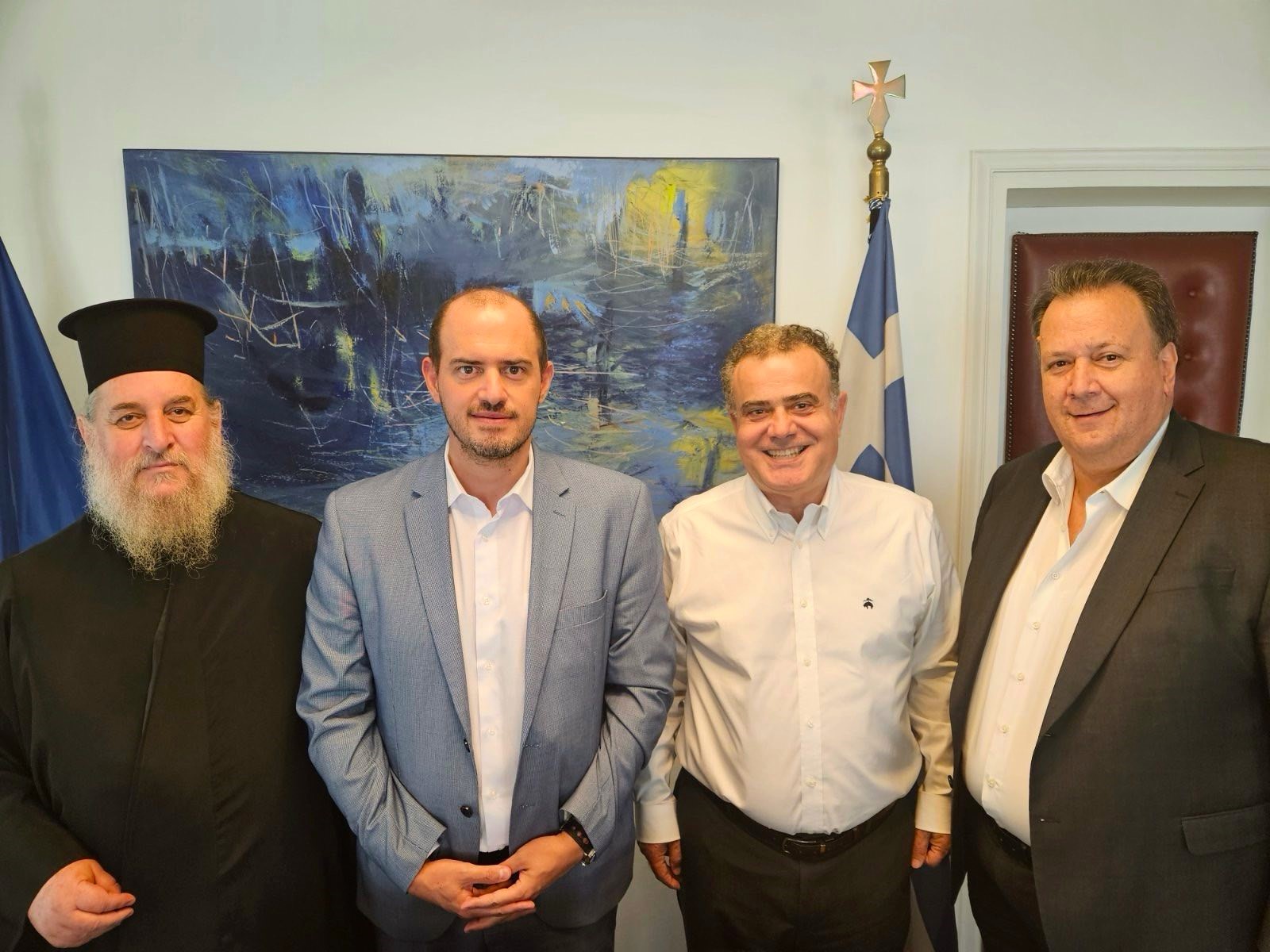 Συνάντηση με τον Υφυπουργό Εξωτερικών, Γιώργο Κώτσηρα, πραγματοποίησε ο Δήμαρχος Παλλήνης, Χρήστος Αηδόνης με θέμα την επίσημη επίσκεψη του Παναγιώτατου Οικουμενικού Πατριάρχη κ.κ. Βαρθολομαίου στο Δήμο Παλλήνης