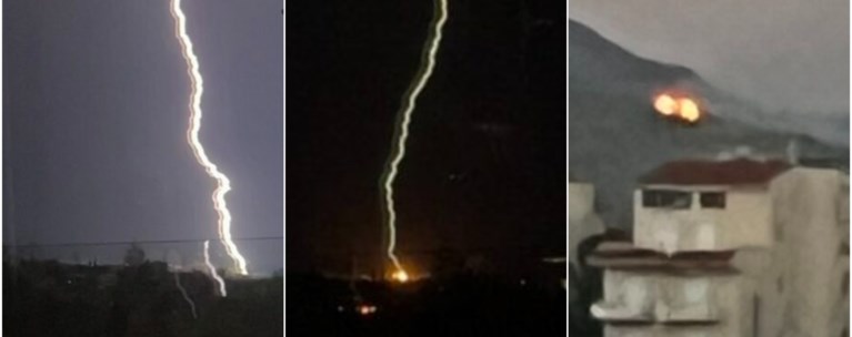 Βούλα: Η στιγμή που χτυπάει κεραυνός και προκαλεί πυρκαγιά - Συγκλονιστικές εικόνες