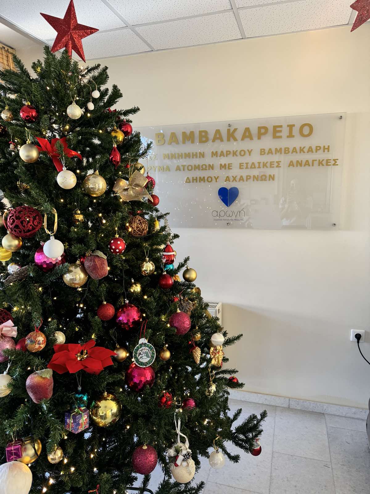 Στο κλίμα των εορτών το Βαμβακάρειο, στόλισε το χριστουγεννιάτικο δέντρο του με φίλους και πολλή αγάπη