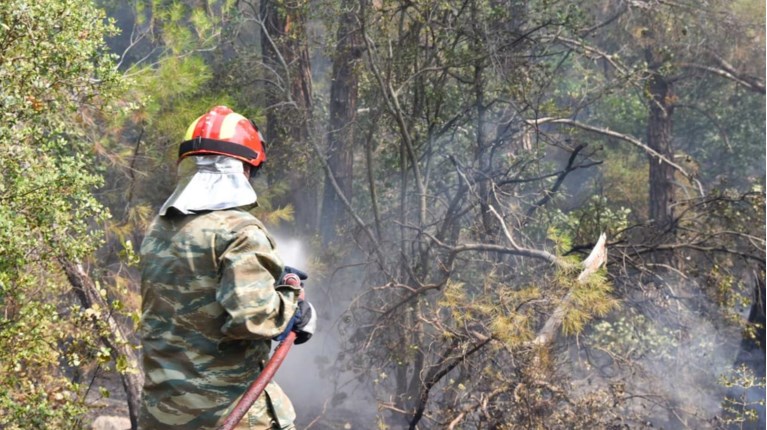 Καματερό: Υπό έλεγχο η πυρκαγιά σε χαμηλή βλάστηση στην οδό Θηβών