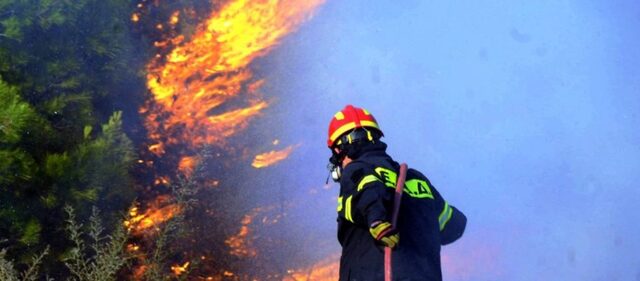 Φωτιά στο Κορωπί στην περιοχή Καρελά 