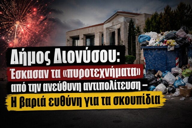 Δήμος Διονύσου: Έσκασαν τα «πυροτεχνήματα» από την ανεύθυνη αντιπολίτευση – Η βαριά ευθύνη για τα σκουπίδια