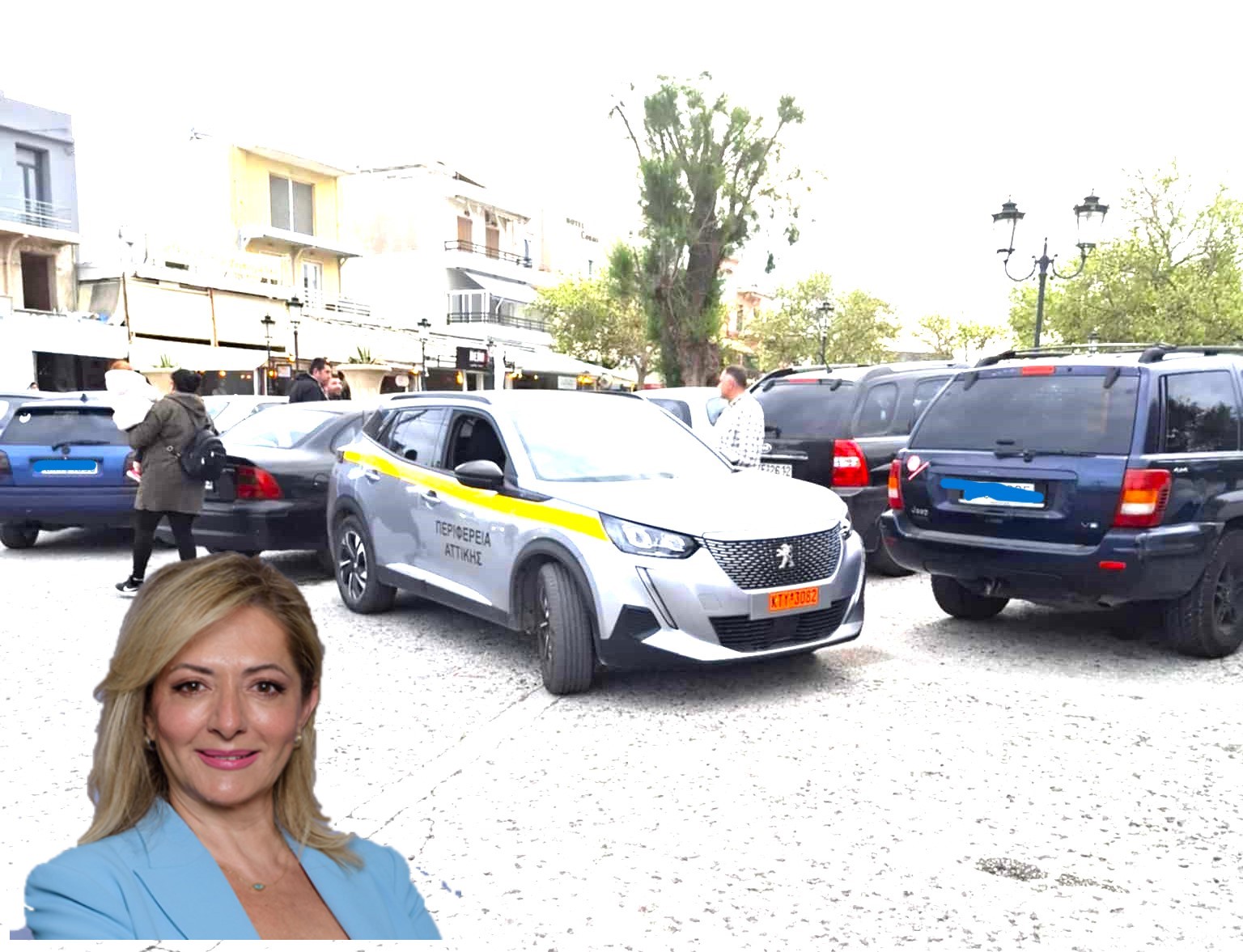 Η αντιπεριφερειάρχης κα  Kαβαλλάρη(louis vuitton), που έχει  οδηγό και αυτοκίνητο της Περιφέρειας  από το πρωί μέχρι το βράδυ 