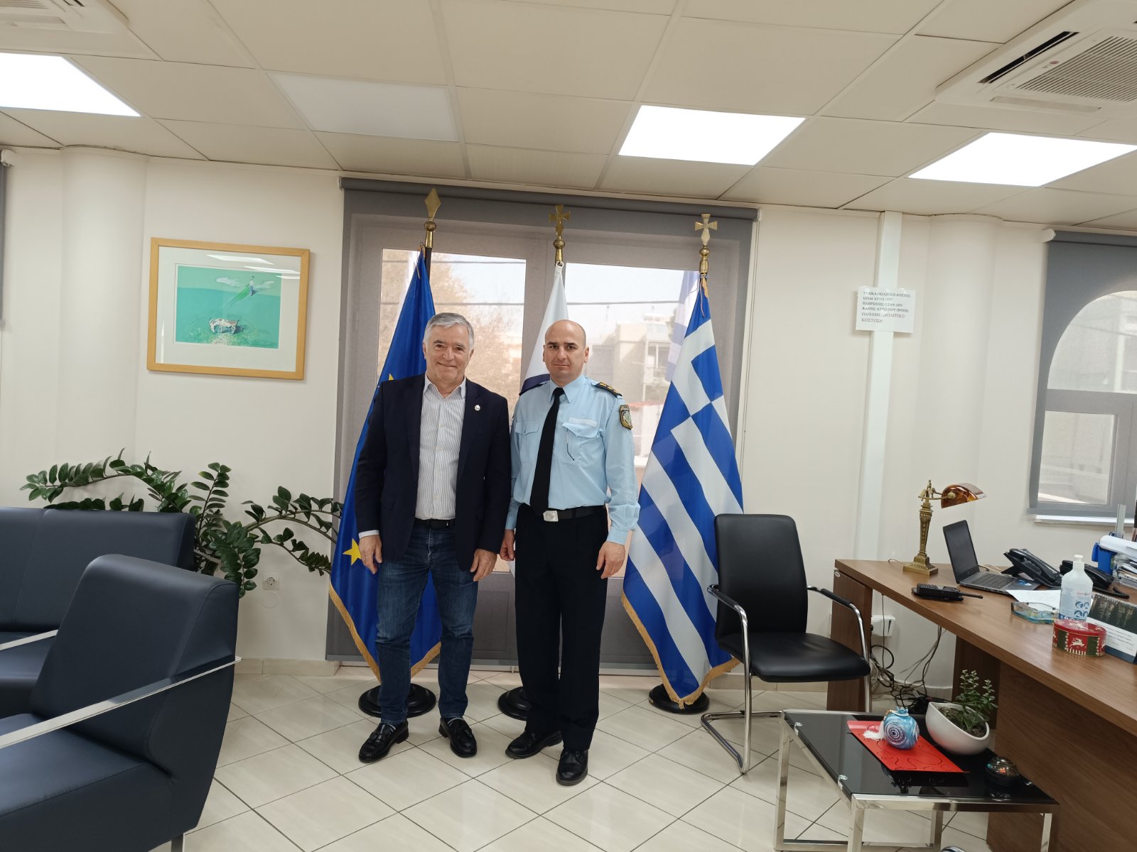 Δήμος Παιανίας: Συνάντηση του Ισίδωρου Μάδη με τον Διοικητή του Β’ Τμήματος Τροχαίας Βορειοανατολικής Αττικής