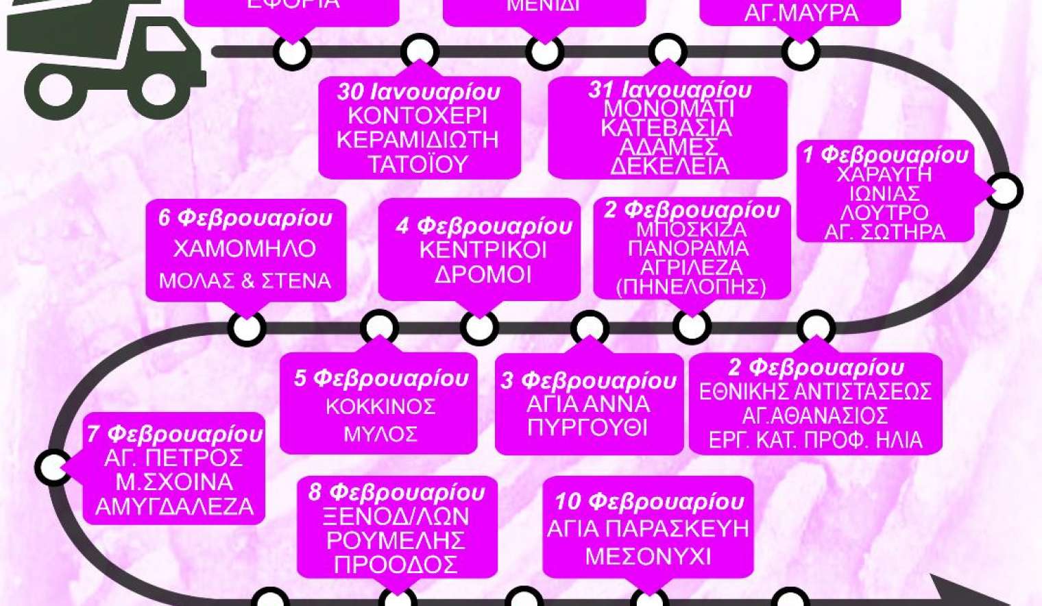 Το πρόγραμμα αποκομιδής ογκωδών απορριμμάτων στο δήμο Αχαρνών από τις 30 Ιανουαρίου έως τις 11 Φεβρουαρίου