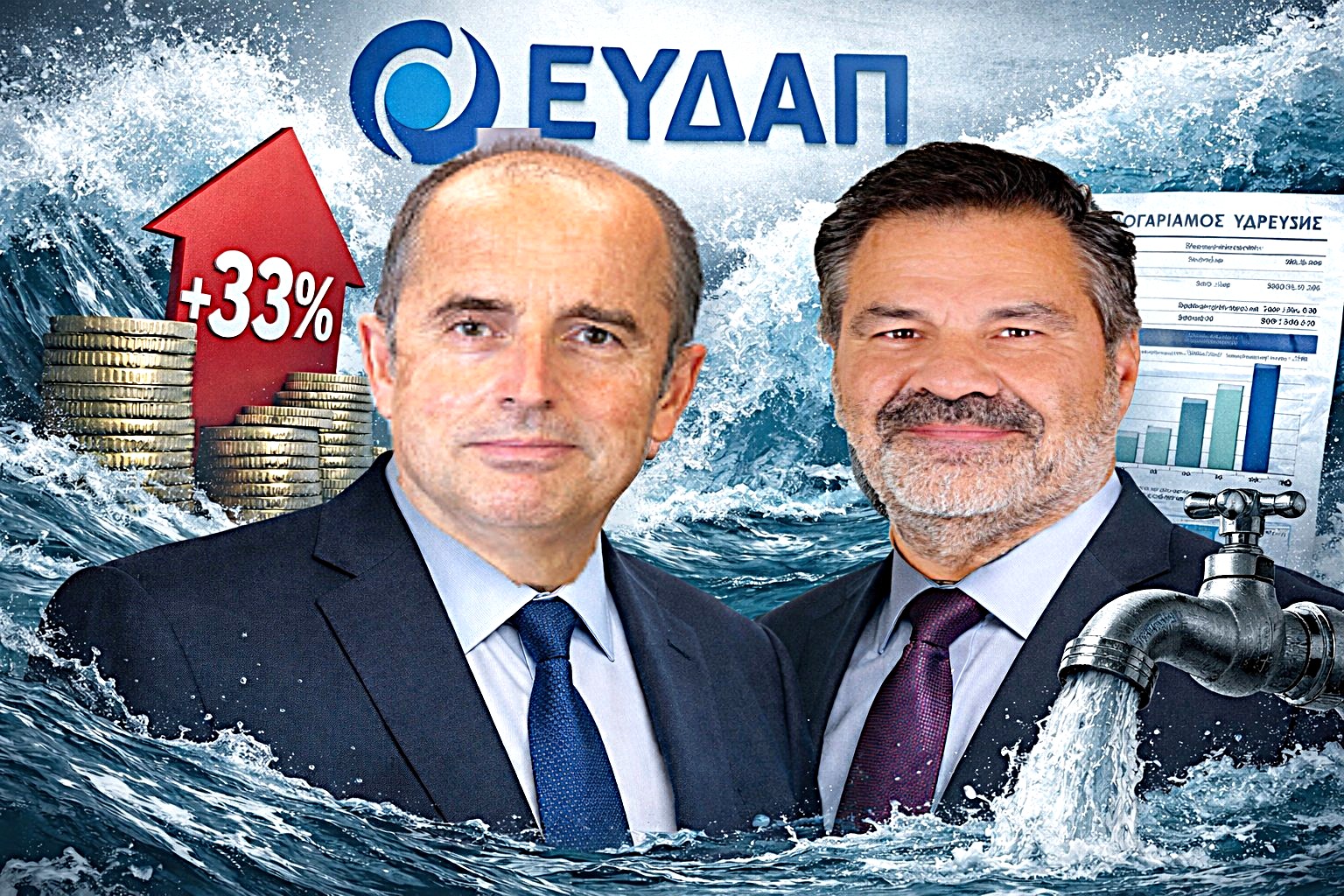 ΡΑΑΕΥ, ΕΥΔΑΠ, Σαχίνης και Στεργίου “πνίγουν” 12 δήμους με αυξήσεις πάνω από 33% στο νερό» 12 δήμαρχοι προσφεύγουν στο Συμβούλιο της Επικρατείας