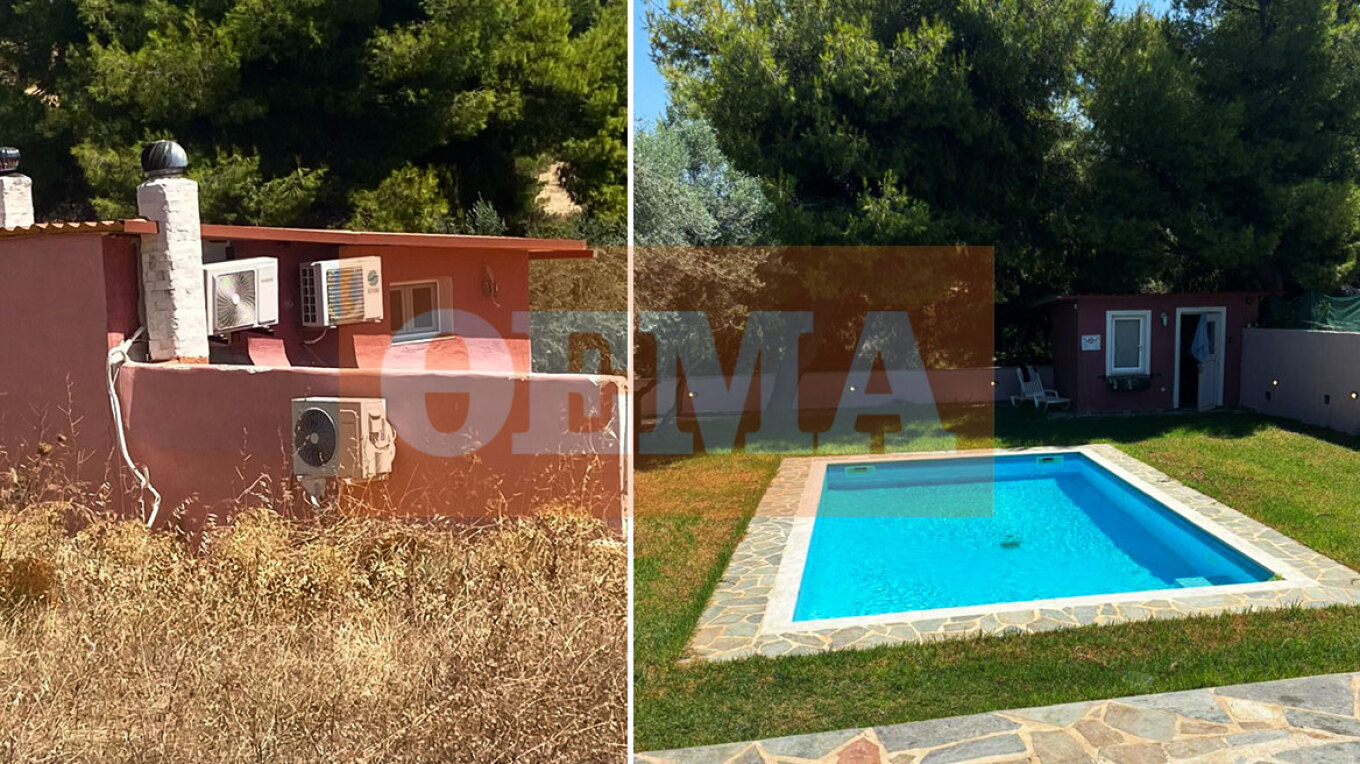 Η μονοκατοικία των Τούρκων στον Ωρωπό: Η πισίνα, το μπάρμπεκιου και τα πολυτελή ΙΧ για τις μετακινήσεις τους